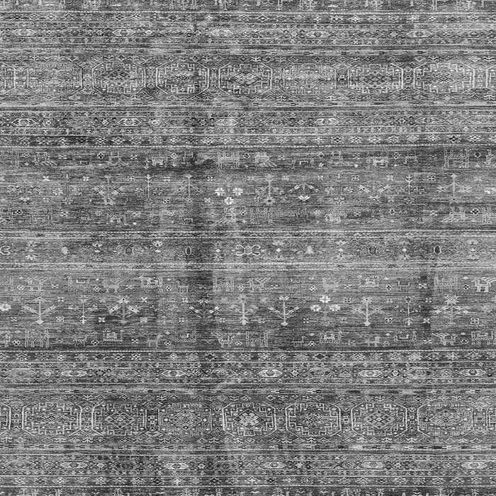 Square Machine Washable Abstract Gray Modern Rug, wshabs4093gry