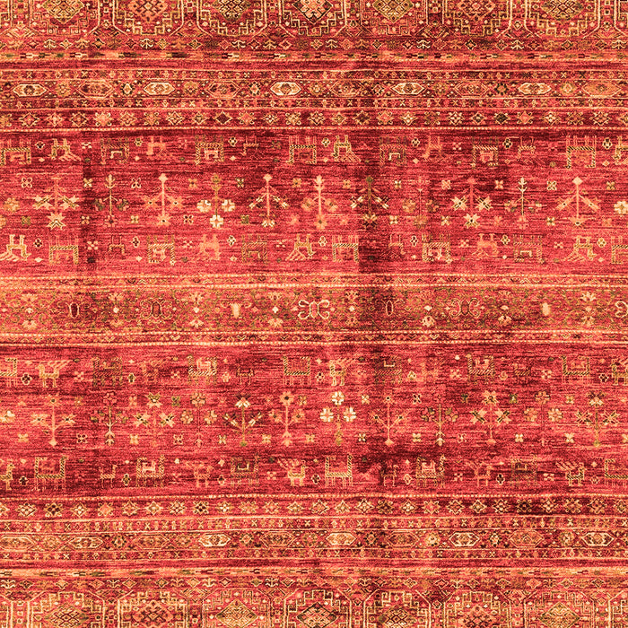 Machine Washable Abstract Orange Modern Area Rugs, wshabs4093org