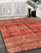 Machine Washable Abstract Red Rug in a Family Room, wshabs4093