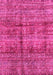 Machine Washable Abstract Pink Modern Rug, wshabs4093pnk