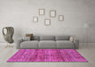 Machine Washable Abstract Purple Modern Area Rugs in a Living Room, wshabs4093pur