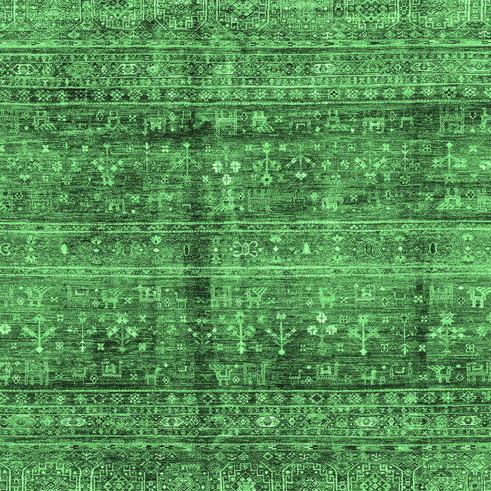 Machine Washable Abstract Emerald Green Modern Area Rugs, wshabs4093emgrn