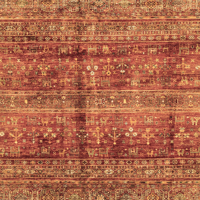 Machine Washable Abstract Brown Modern Rug, wshabs4093brn