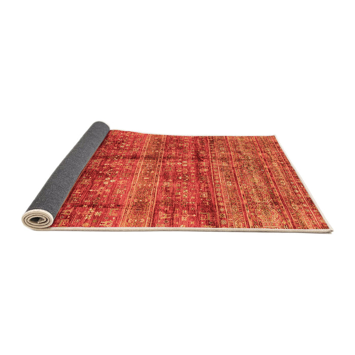 Sideview of Abstract Orange Modern Rug, abs4093org
