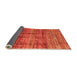 Sideview of Abstract Orange Modern Rug, abs4093org