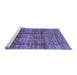 Sideview of Machine Washable Abstract Blue Modern Rug, wshabs4093blu