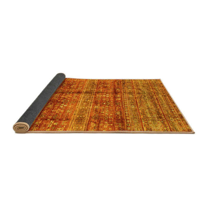 Sideview of Abstract Yellow Modern Rug, abs4093yw