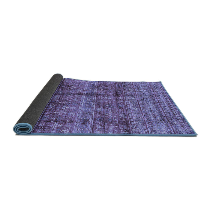 Sideview of Abstract Blue Modern Rug, abs4093blu