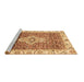 Sideview of Machine Washable Abstract Brown Modern Rug, wshabs4094brn