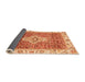 Sideview of Abstract Orange Modern Rug, abs4094org