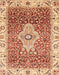 Machine Washable Abstract Red Rug, wshabs4094