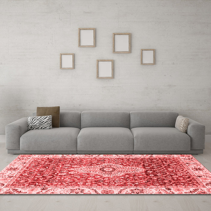 Modern Red Washable Rugs