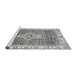 Sideview of Machine Washable Abstract Gray Modern Rug, wshabs4094gry