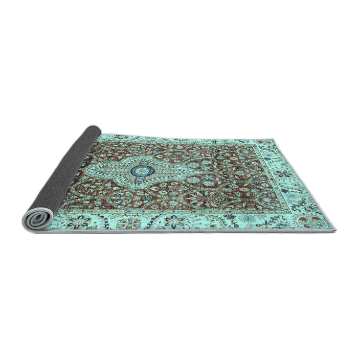 Sideview of Abstract Light Blue Modern Rug, abs4094lblu