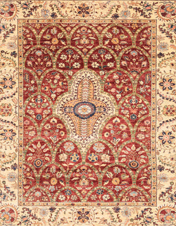 Abstract Red Modern Rug, abs4094