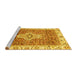 Sideview of Machine Washable Abstract Yellow Modern Rug, wshabs4094yw