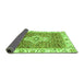 Sideview of Abstract Green Modern Rug, abs4094grn