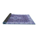 Sideview of Abstract Blue Modern Rug, abs4094blu