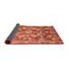 Sideview of Abstract Brown Sand Brown Oriental Rug, abs4095