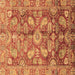 Square Oriental Brown Traditional Rug, abs4095brn