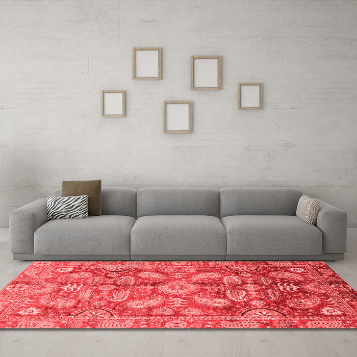 Traditional Red Washable Rugs