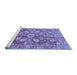 Sideview of Machine Washable Oriental Blue Traditional Rug, wshabs4095blu