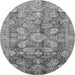 Round Oriental Gray Traditional Rug, abs4095gry