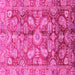 Square Oriental Pink Traditional Rug, abs4095pnk