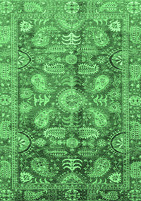 Oriental Emerald Green Traditional Rug, abs4095emgrn