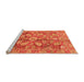 Sideview of Machine Washable Oriental Orange Traditional Area Rugs, wshabs4095org