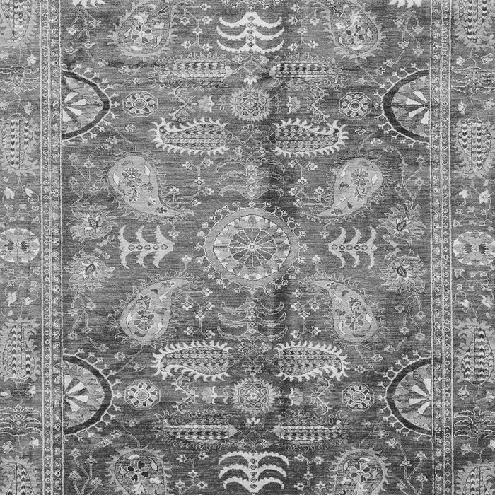 Machine Washable Oriental Gray Traditional Rug, wshabs4095gry