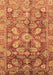 Machine Washable Oriental Brown Traditional Rug, wshabs4095brn