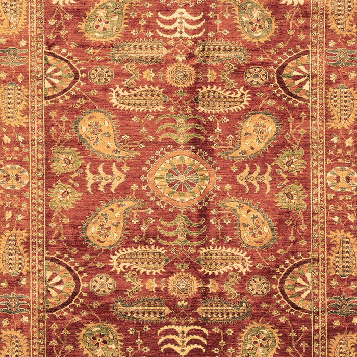 Machine Washable Oriental Brown Traditional Rug, wshabs4095brn