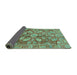 Sideview of Oriental Turquoise Traditional Rug, abs4095turq