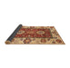 Sideview of Abstract Red Modern Rug, abs4096