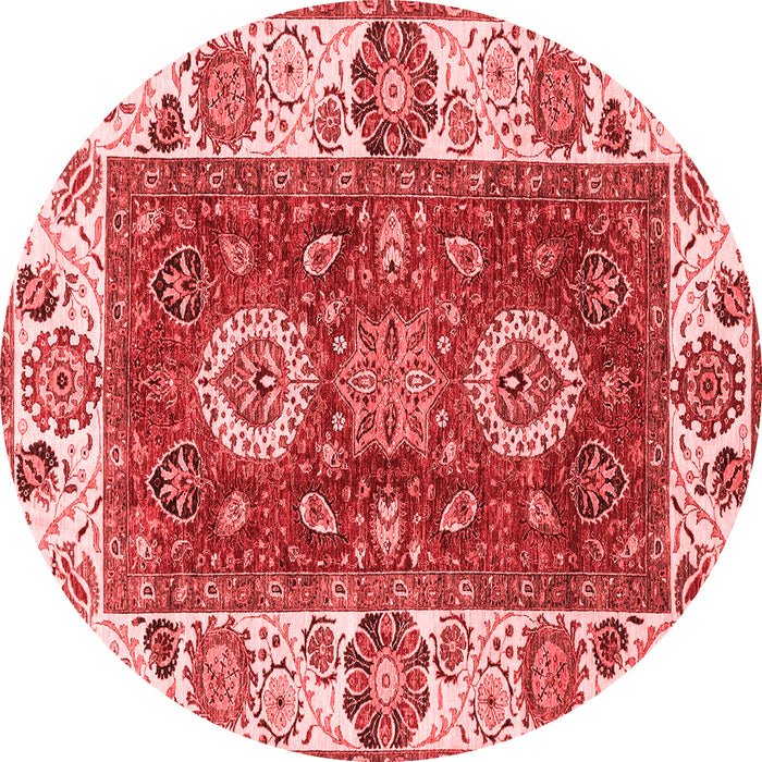 Machine Washable Abstract Red Modern Rug, wshabs4096red