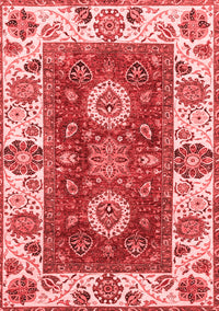 Abstract Red Modern Rug, abs4096red