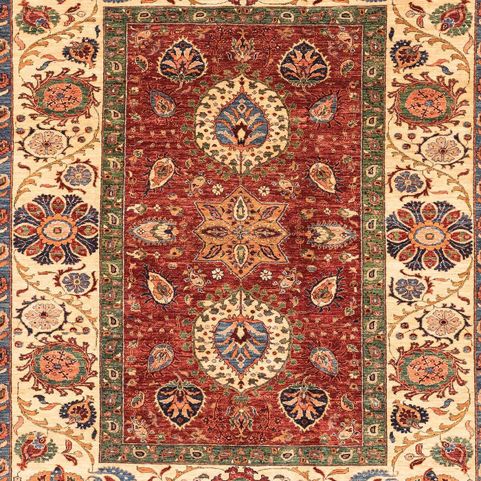 Abstract Red Modern Rug, abs4096