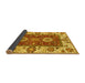 Sideview of Abstract Yellow Modern Rug, abs4096yw