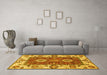 Machine Washable Abstract Yellow Modern Rug in a Living Room, wshabs4096yw