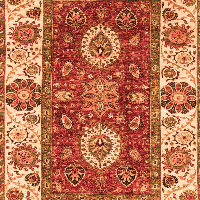 Machine Washable Abstract Orange Modern Area Rugs, wshabs4096org