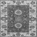 Square Machine Washable Abstract Gray Modern Rug, wshabs4096gry