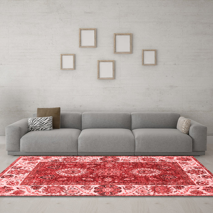 Modern Red Washable Rugs