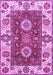 Machine Washable Abstract Purple Modern Area Rugs, wshabs4096pur