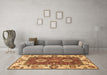 Machine Washable Abstract Brown Modern Rug in a Living Room,, wshabs4096brn