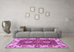 Machine Washable Abstract Purple Modern Area Rugs in a Living Room, wshabs4096pur