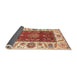 Sideview of Abstract Red Modern Rug, abs4097