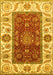 Machine Washable Abstract Yellow Modern Rug, wshabs4097yw