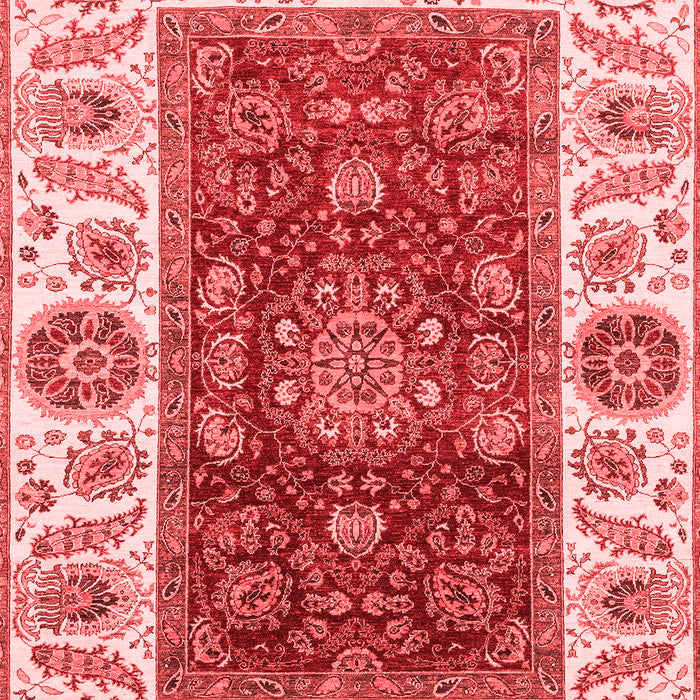 Machine Washable Abstract Red Modern Rug, wshabs4097red