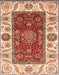 Machine Washable Abstract Red Rug, wshabs4097